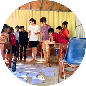 Australian university students teach STEM education in Cambodia as part of a volunteer abroad program